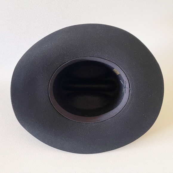 Wool Felt Cowboy Hat Western Ranch Rodeo Festival Costume Black 7 WPL 5923 USA - Picture 9 of 15